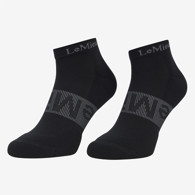 LeMieux Trainer Socks 3 Pack Black - Image 2