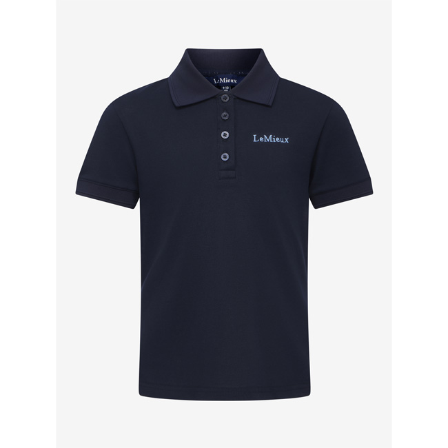 LeMieux Young Rider Classique Polo Shirt Navy - Image 2