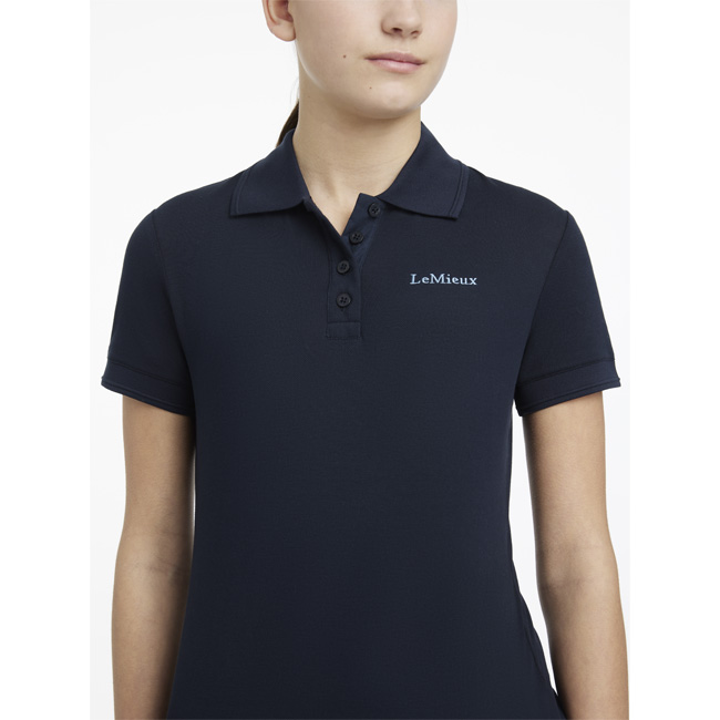 LeMieux Young Rider Classique Polo Shirt Navy - Image 5