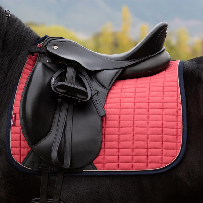 LeMieux ProSport Dressage Square Suede Cranberry - Image 2