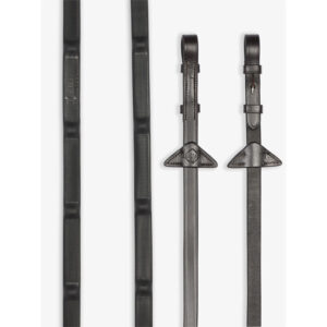 rubber grip reins brown