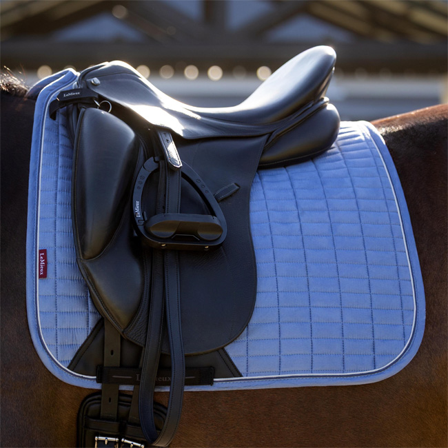 LeMieux ProSport Dressage Square Suede Powder Blue - Image 2