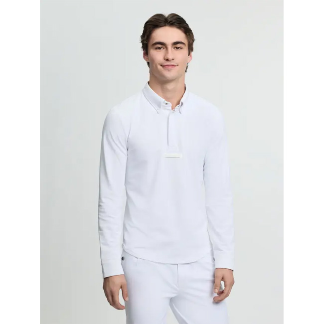 LeMieux Mens Long Sleeve Show Shirt White - Image 4