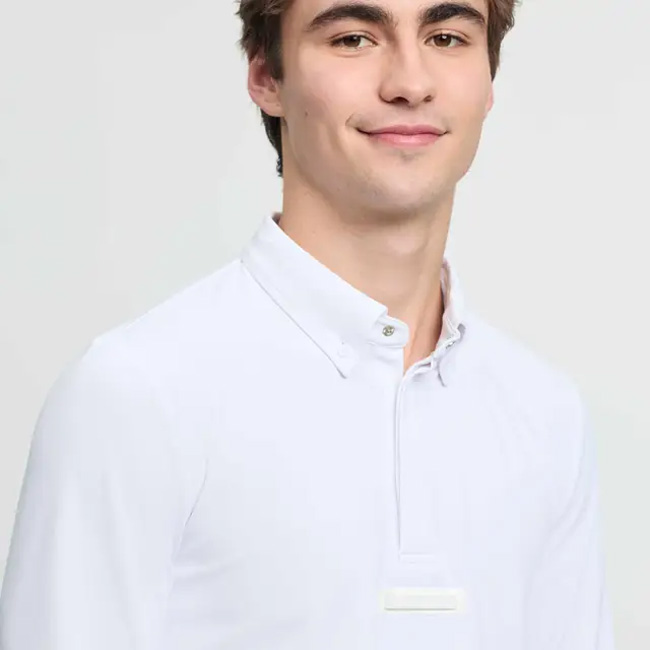 LeMieux Mens Long Sleeve Show Shirt White - Image 2