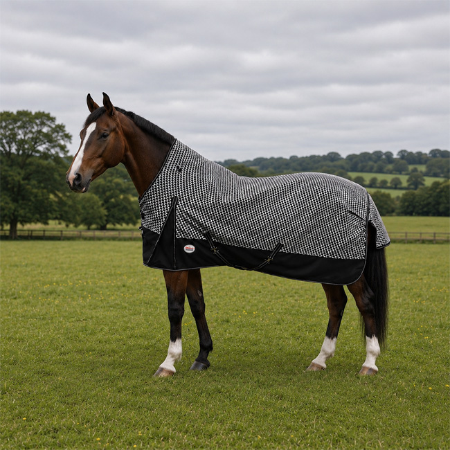 Unicorn Tack High Neck Fleece Lined Rainsheet - Image 4