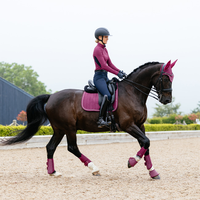LeMieux ProSport Dressage Square Suede Blackberry - Image 3